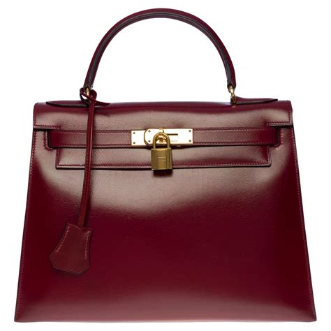 hermes rouge h box leather|HERMES Box Kelly Sellier 28 Rouge H .